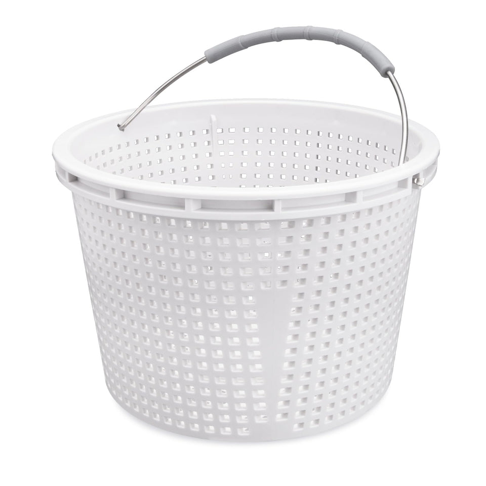 Neowah 8in pool skimmer basket top view with precise fit improves installation and performance.