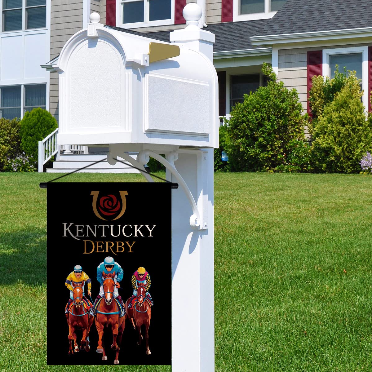 Nepnuser Kentucky Garden Flag derby theme; festive front yard display