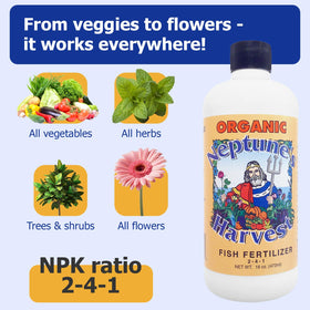 Neptune's Harvest Fish Fertilizer liquid form enables versatile application