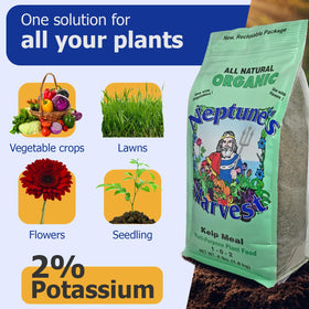 Kelp meal nutrients promote plant vitality and absorption, Neptune's Harvest