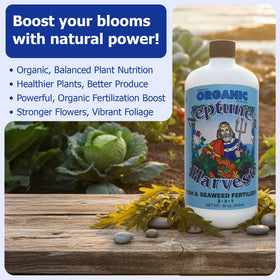 Neptune's Harvest nourishes vegetables and flowers for stronger growth.