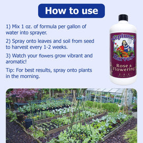 Neptune's Harvest soil application demonstrates easy integration for robust roots and blooms.