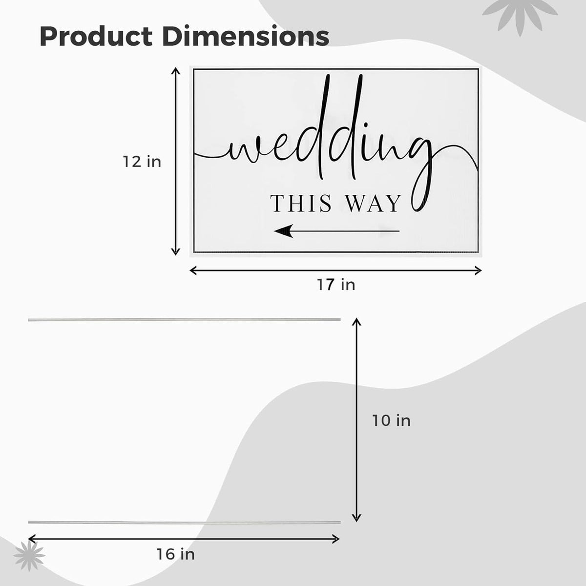 Nerjan arrow sign set for ceremony and reception wayfinding
