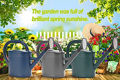 NERUB Watering Can easy pour blue makes watering quick and clean.