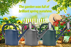 NERUB Watering Can easy pour blue makes watering quick and clean.