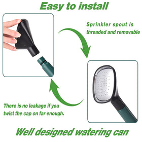 NERUB watering can with leak-proof gasket for mess-free refills.
