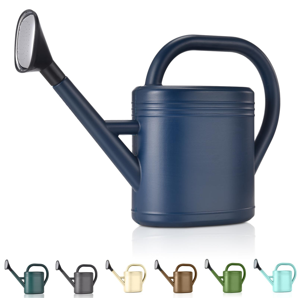 NERUB Watering Can with long spout blue for precise watering of indoor and balcony plants.