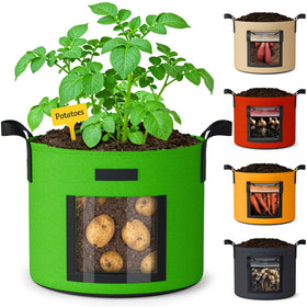 NESSTU 10-gallon potato grow bag with harvest window for easy monitoring