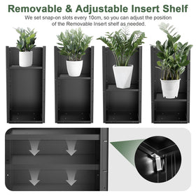 Nessxa tall metal planter box showing all-weather durability for any season.