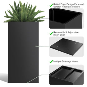 Nessxa planter box with drainage system to prevent excess water buildup.