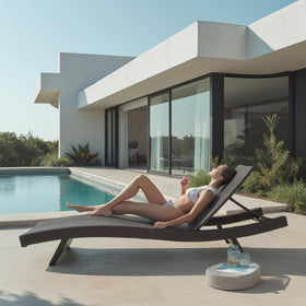 Nestl lounge chairs offer 400 lb weight capacity for versatile use.