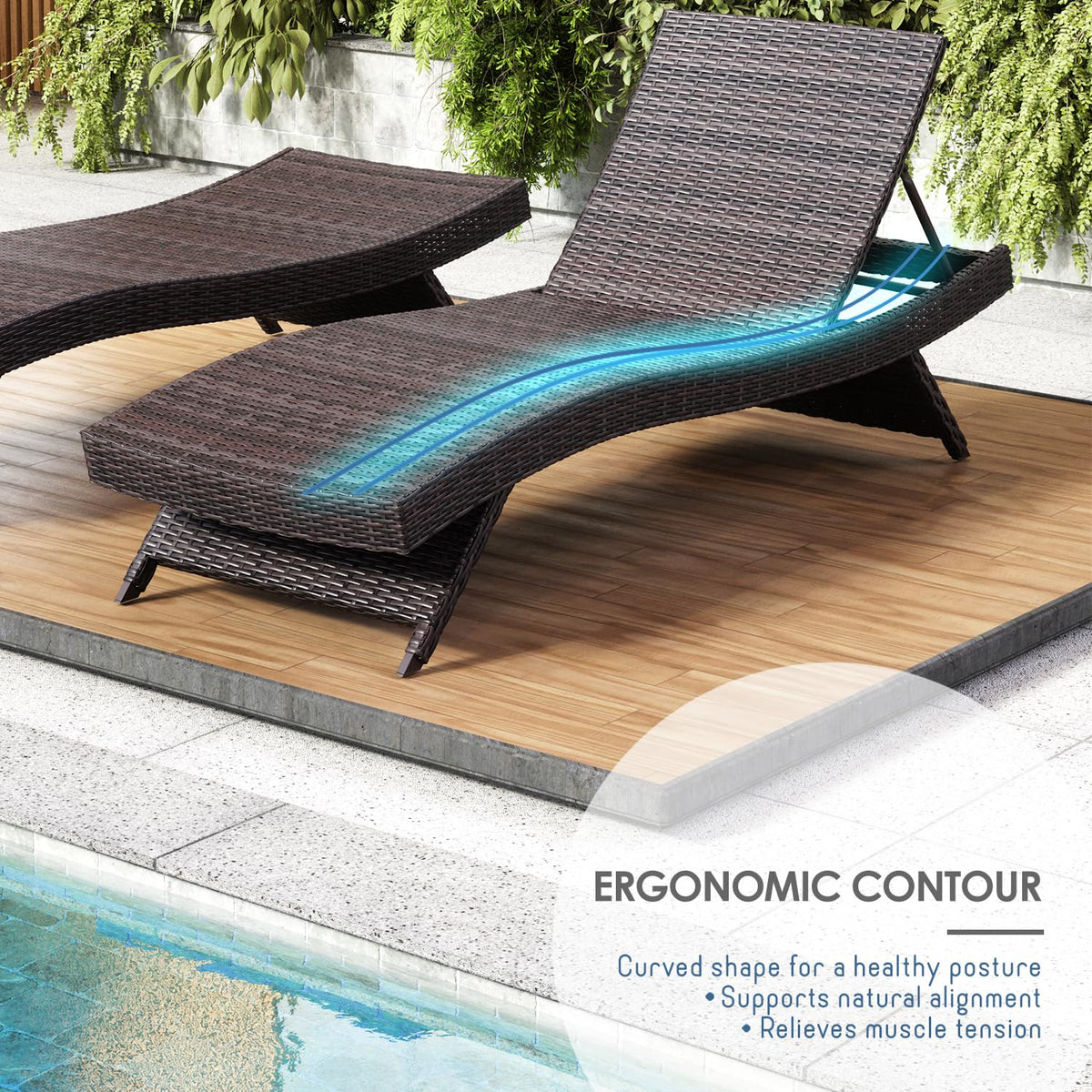 Nestl outdoor lounge chair featuring galvanized steel frame for durable, long-lasting use.