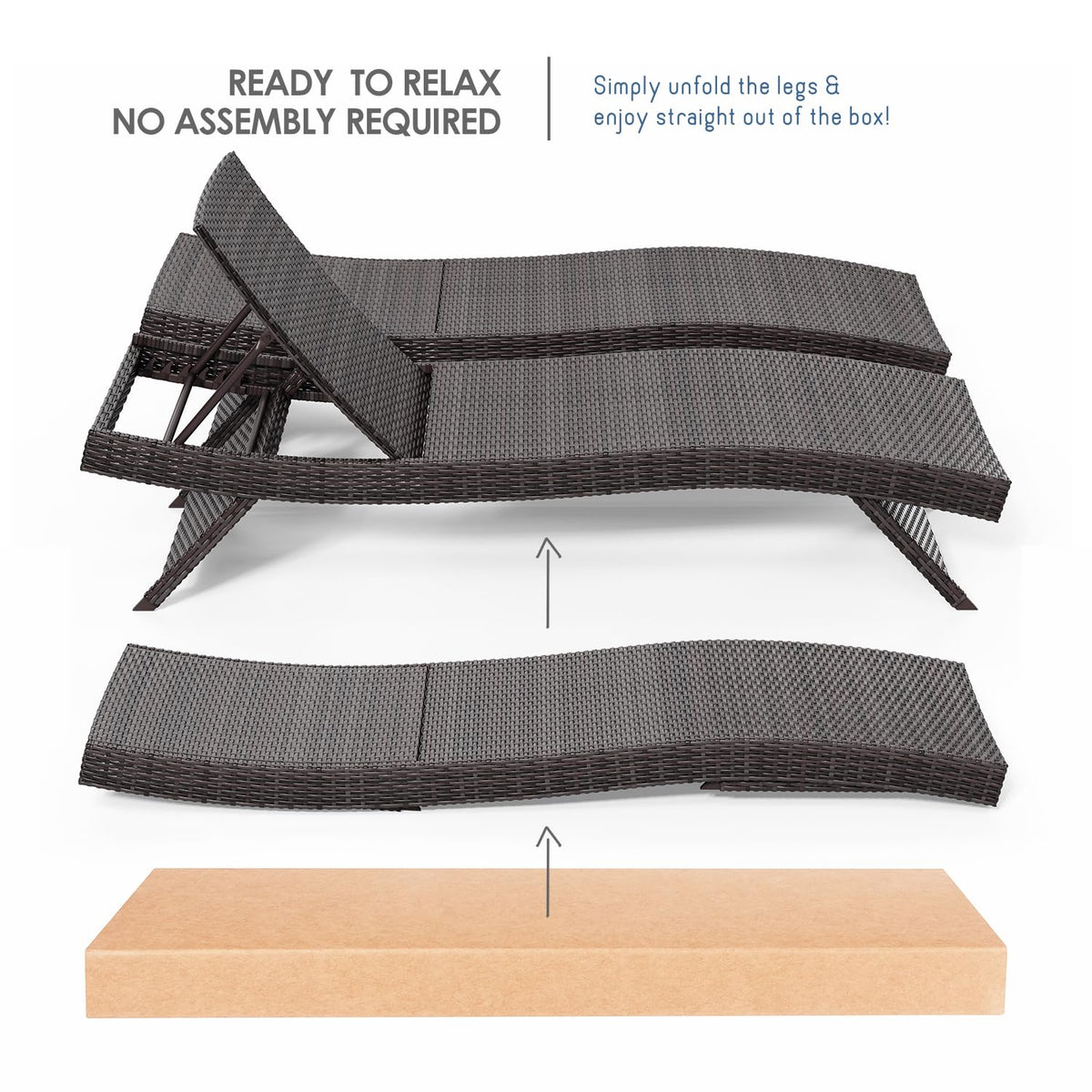 Nestl two-pack chairs arrive ready to use right away.