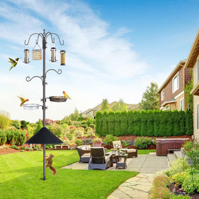 NestShld adjustable-height hooks to tailor feeding layouts outdoors.