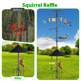 NestShld curved squirrel baffle protects feed from squirrels.