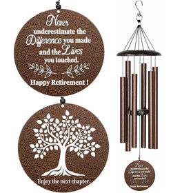 NETAEX retirement wind chimes, 32-inch bronze finish, creates a calming outdoor ambience.
