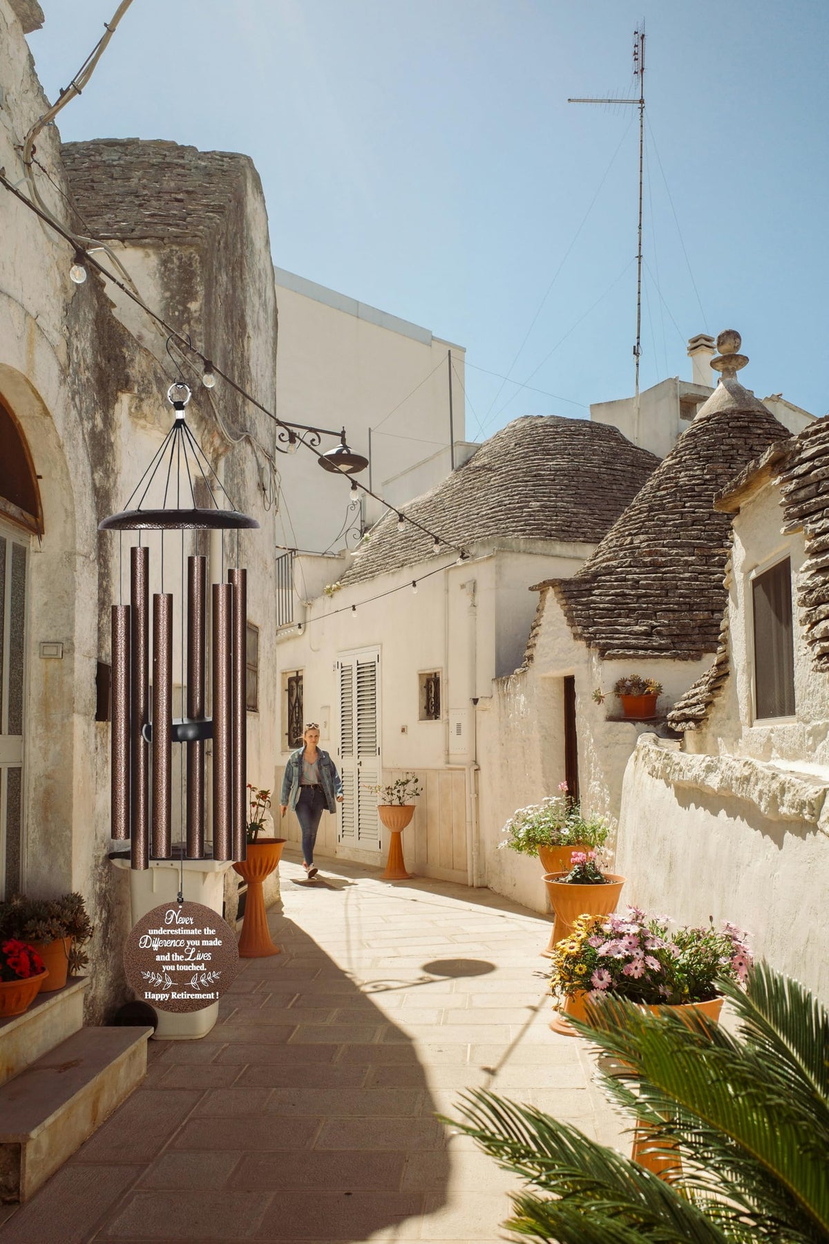 NETAEX retirement wind chimes promote calm outdoor ambience.