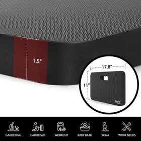 NETANY kneeling pad with extra-thick foam offers long-lasting comfort.