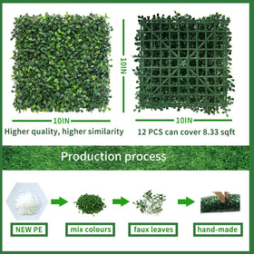 NETAP artificial grass wall panel 10x10 close-up reveals lifelike texture ideal for backdrop styling.