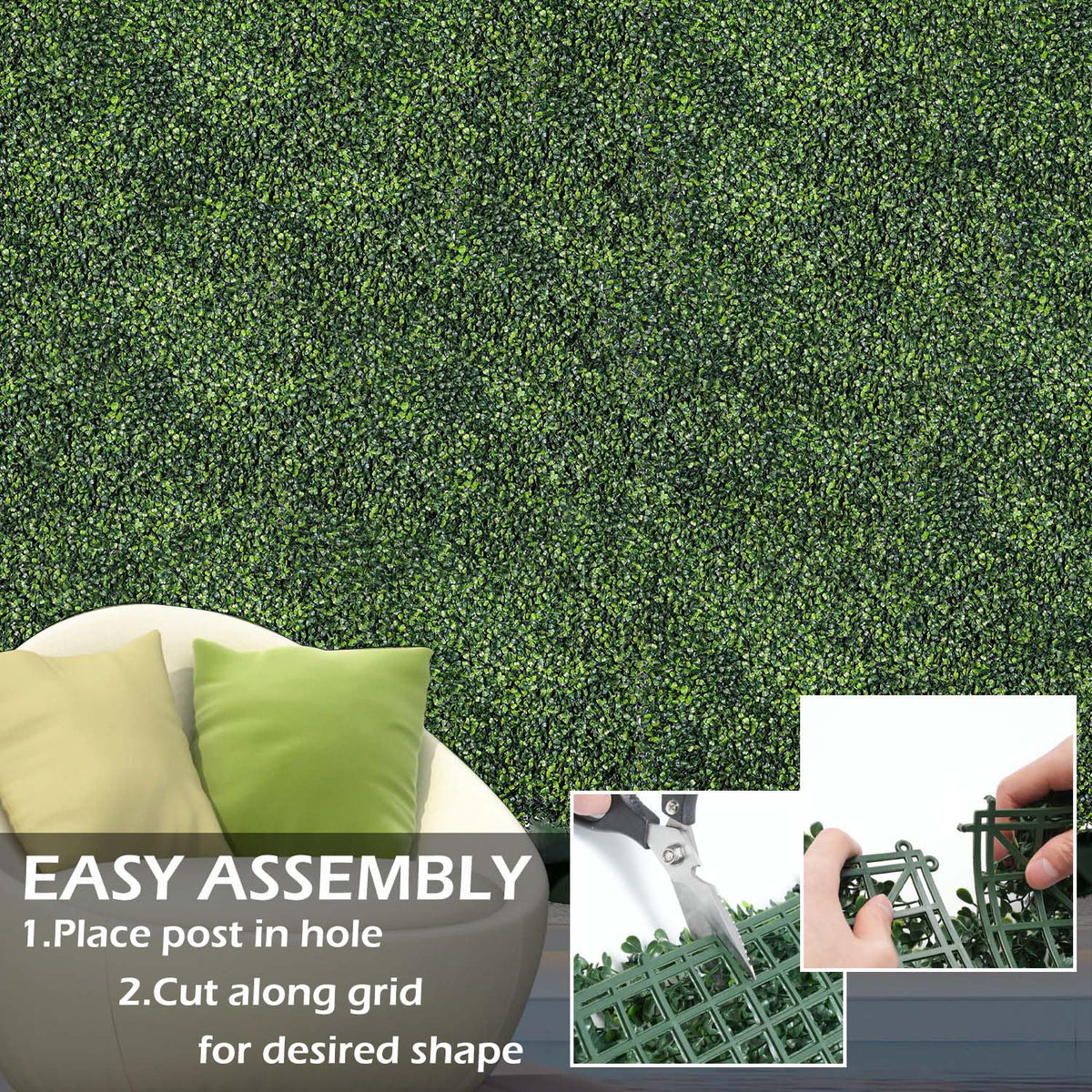 NETAP Indoors Outdoors Backdrop Setup: vibrant greenery for events.
