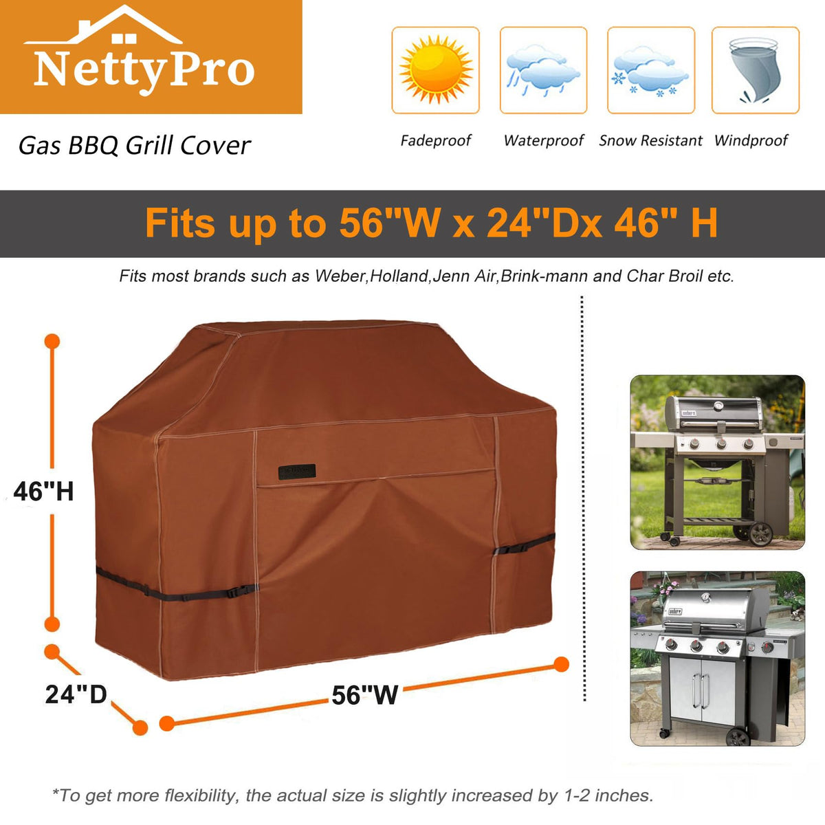 NettyPro front vent allows airflow to reduce condensation under cover