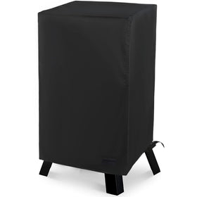 NettyPro electric smoker cover demonstrates waterproof protection for outdoor use