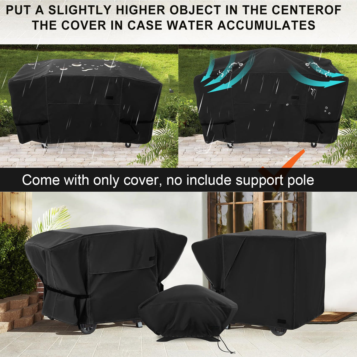 NettyPro griddle cover double stitching highlights durable protection against wear.