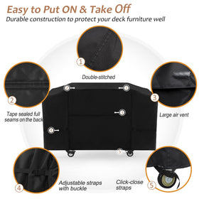 NettyPro griddle cover front vent design helps reduce condensation under the cover.