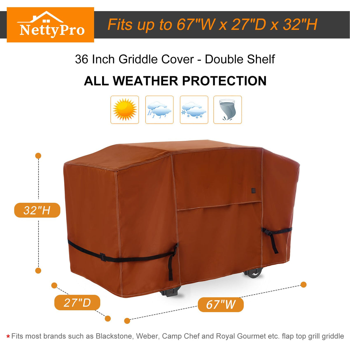 NettyPro front vent reduces condensation under the cover.