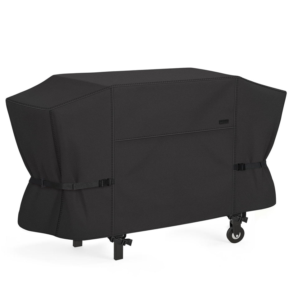 NettyPro griddle cover front view protects 36-inch Blackstone griddle from sun and rain.