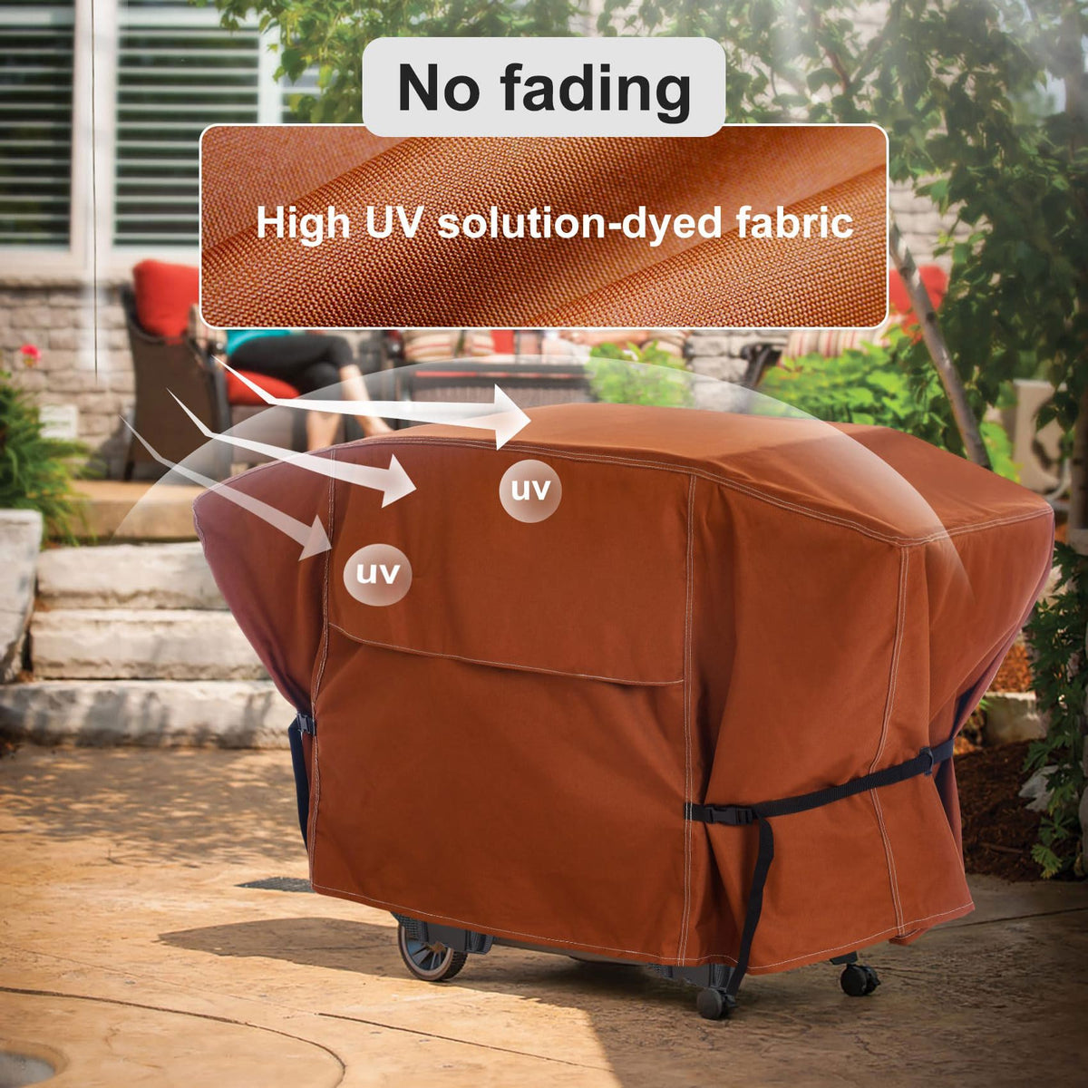 NettyPro UV-resistant fabric protects finish from sun exposure.