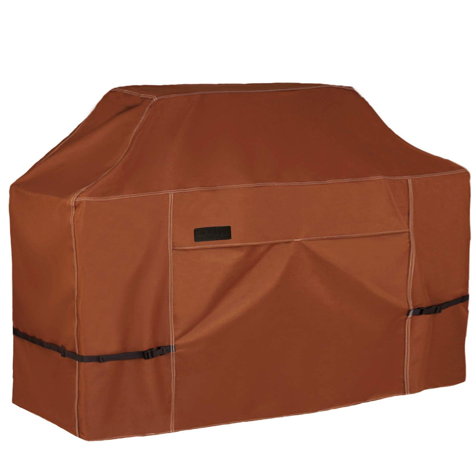 NettyPro grill cover 72in overview, fits large 3-5 burner grills.