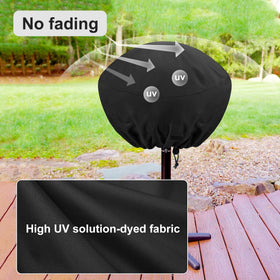 Close-up of NettyPro grill cover showing reinforced double stitching