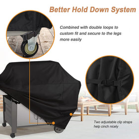 NettyPro adjustable straps and buckles secure cover in windy conditions.