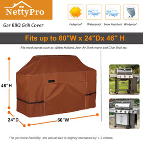NettyPro grill cover vent area, minimizes condensation under cover