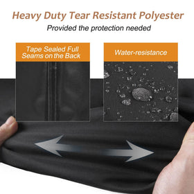 NettyPro grill cover displaying waterproof fabric protection for a round grill