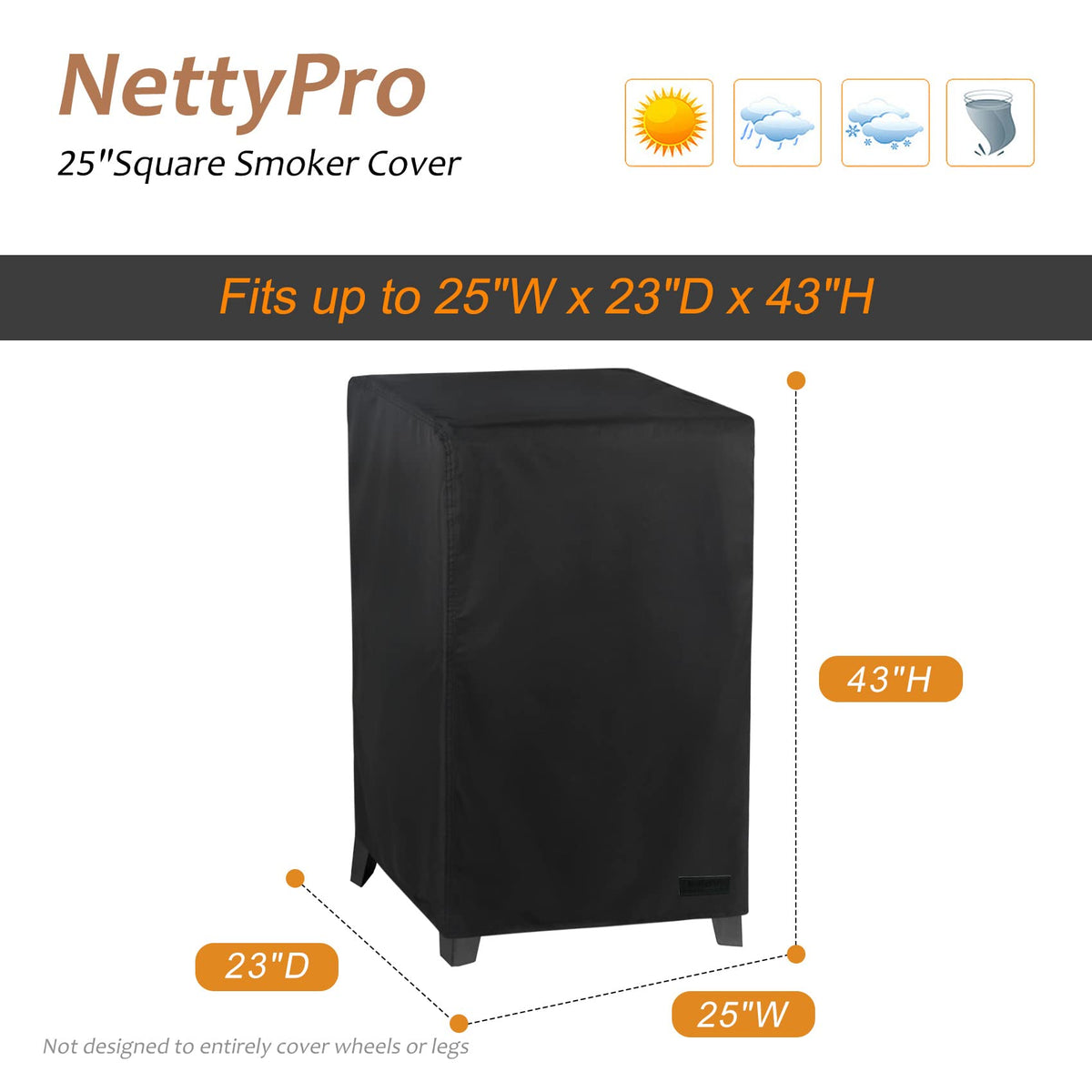 NettyPro cover cleans easily with a garden hose after grilling