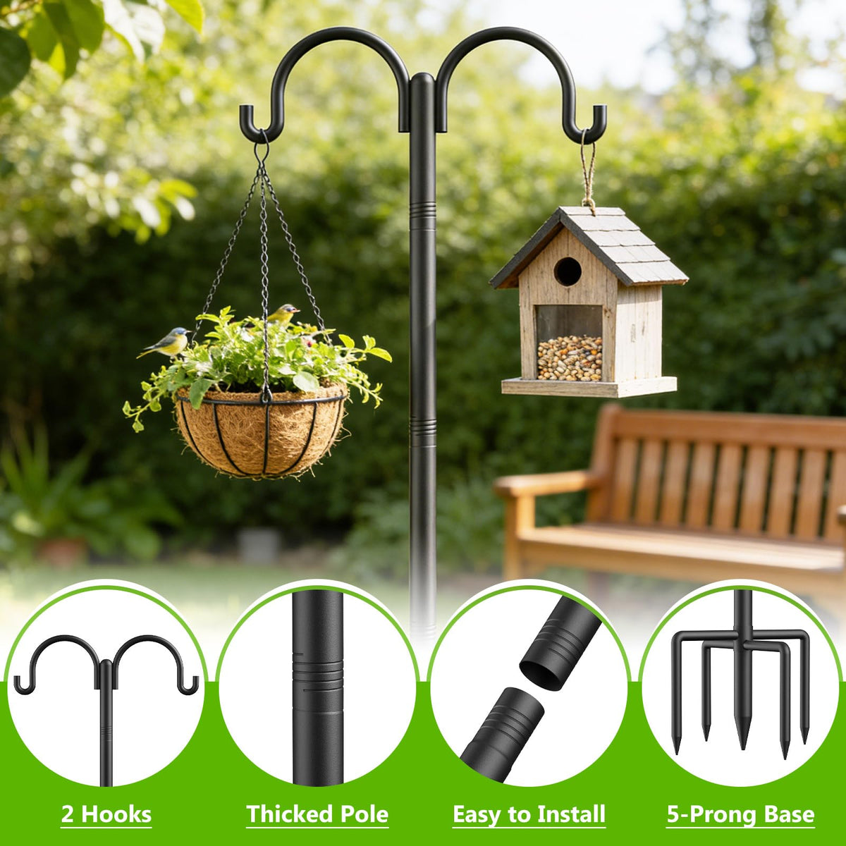 Netuaoo five-prong base offers enhanced stability in ground