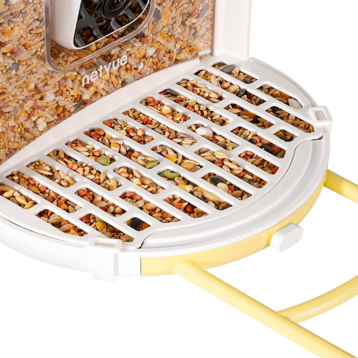 Outdoor-ready design keeps seeds dry during wet seasons.