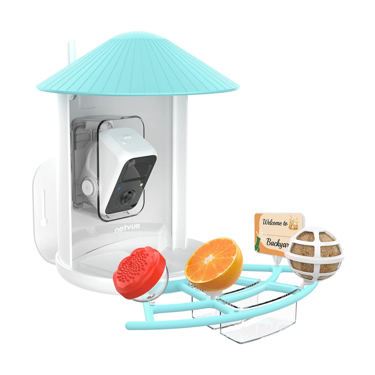NETVUE Birdfy Pro Perch jelly feeder pairs with fruit for Orioles and tasty combos