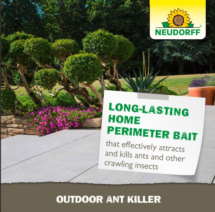 Neudorff 1 lb ant killer bag with label visible.