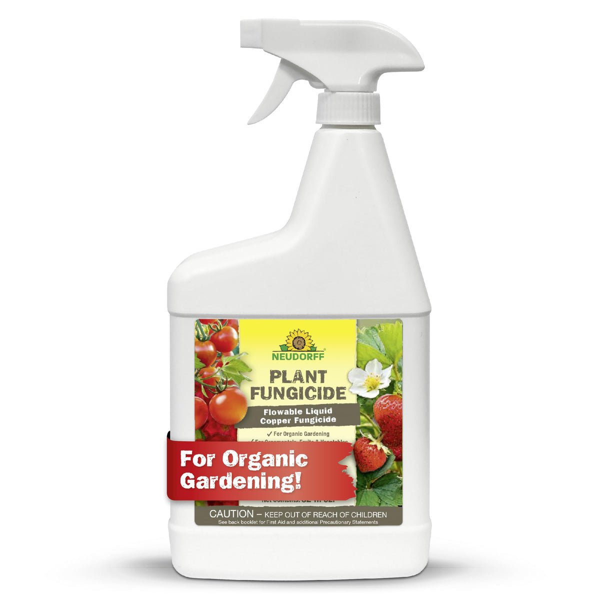 Neudorff Copper Fungicide spray bottle ready to use for garden protection.