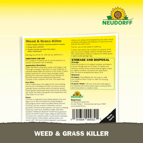 Neudorff Weed Killer provides up to six-weeks of weed suppression.