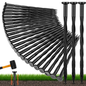 NEUERMOND 8-inch plastic landscape stake secures edging for clean lawn lines.