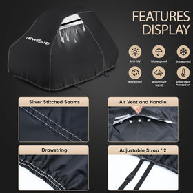 NEVERLAND mower cover with ventilation design promotes airflow to keep dry