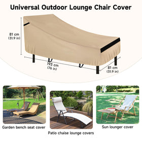 NEVERLAND Patio Lounge Chair Cover ventilation closeup highlights three vents for airflow