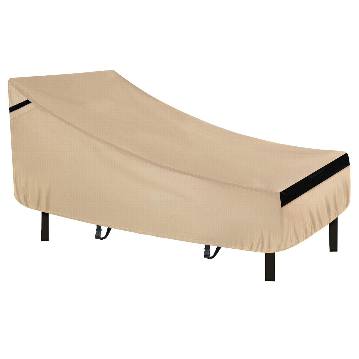 NEVERLAND Patio Lounge Chair Cover waterproof front view protects the chaise from rain
