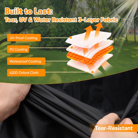 NEVERLAND universal size fits most riding mowers up to 72 inches long.
