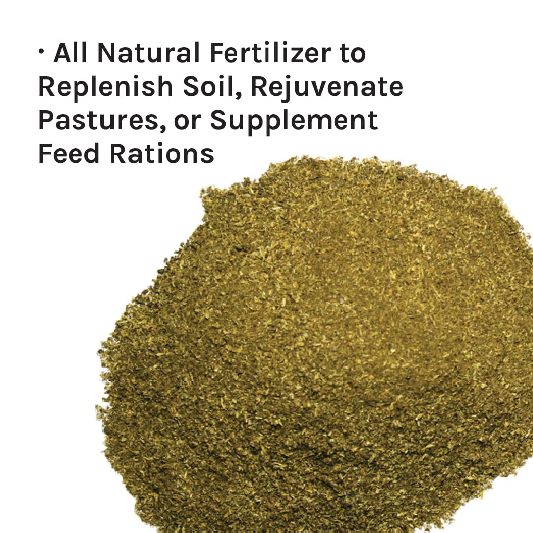 New Country Organics alfalfa meal certification badge conveys trust in organic standards.