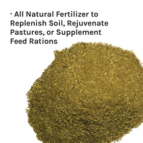 New Country Organics alfalfa meal certification badge conveys trust in organic standards.